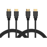 Kit 2 Cabos Premium 4k Compatível Com Note Pc Ps4 E Xbox