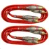 Kit 2 Cabos Rca 1 Metro Blindado Plug Metal Banhado Ouro