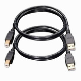 Kit 2 Cabos Usb Impressora Padrão Epson Hp 1 8 Metros