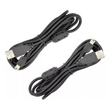 Kit 2 Cabos Usb Para Carregar Controle De Ps3 Ps4 1m
