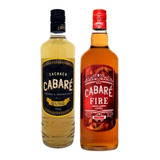 Kit 2 Cachaças Cabaré Ouro 700ml E Fire 1 Litro 