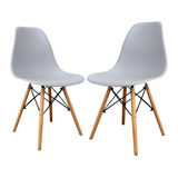 Kit 2 Cadeira Charles Eames Wood Design Eiffel Várias Cores