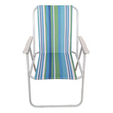 Kit 2 Cadeira Praia Piscina Relax Reclinável Camping Varanda