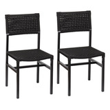 Kit 2 Cadeiras Asteca Alumínio Mesa Área Externa Jardim