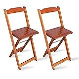 KIT 2 CADEIRAS BISTRÔ DOBRÁVEIS MADEIRA IMBUIA TARIMATÃ