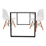 Kit 2 Cadeiras Charles Eames Cozinha Wood Eiffel Dsw Mesa