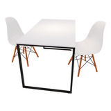 Kit 2 Cadeiras Charles Eames Cozinha Wood Eiffel Dsw Mesa