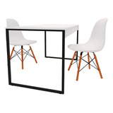 Kit 2 Cadeiras Charles Eames Eiffel Dsw Mesa Cozinha Wood