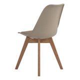 Kit 2 Cadeiras Charles Eames Leda Design Wood Estofada Cor Da Estrutura Da Cadeira Taupe