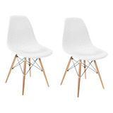 Kit 2 Cadeiras Charles Eames Wood