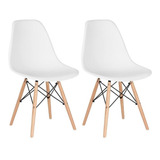 Kit 2 Cadeiras Charles Eames Wood