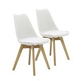 Kit 2 Cadeiras Com Estofamento Saarinen Wood