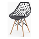 Kit 2 Cadeiras De Jantar Cloe Katia Katrina Allegra Master Estrutura Preto Gruvyer Cozinha Jantar Charles Eames Eiffel Wood Pé De Madeira Original