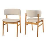 Kit 2 Cadeiras Sala Mesa De Jantar Donna Madeira Maciça