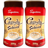 Kit 2 Café Cevada Solúvel Torrada E Moída Superbom Pote 200g