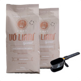 Kit 2 Café Vó Liani 500g Torrado Em Grãos Balança Dosadora