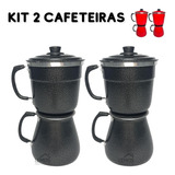 Kit 2 Cafeteiras Para Fogão Italiana
