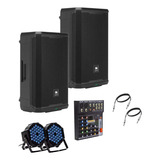 Kit 2 Caixa Ativa Jbl Prx912 Mesa 5ch Canhão 36 Leds 3w