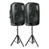 Kit 2 Caixa De Som Acústica Staner Ps1501 400w + Tripé Cor Preto 110v/220v