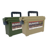 Kit 2 Caixa Multiuso Bunker Box Bélica Militar Munição 3 8 L