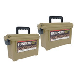 Kit 2 Caixa Multiuso Bunker Box Militar Munição Bélica Cor 2 Coyote