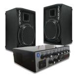 Kit 2 Caixas Acústicas Retorno Amplificador Rc7000bt Som