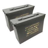 Kit 2 Caixas Ammo Box P Munição Airsoft Chumbinho Nautika
