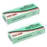 Kit 2 Caixas Com 3000 Grampos 106 4 Originais Rocama