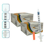 Kit 2 Caixas De 100 Sr Seringa Insulina 1ml 6x0 25mm Agulha Fixa 31g Sr Capacidade Em Volume 1 Ml