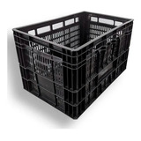 Kit 2 Caixas Plástica Agrícola Hortifruti 60x40x36cm 75l Pto