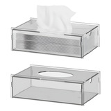 Kit 2 Caixas Porta Toalha De Papel Desmontável Acrílico