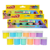 Kit 2 Caixas Tinta Tempera Guache Radex Candy Color Pastel