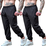 Kit 2 Calça Dry Fit Academia Masculina Elastano Corrida