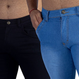 Kit 2 Calça Jeans Masculina Slim