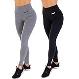 Kit 2 Calça Legging Grossa Suplex Não Fica Transparente Dia A Dia Leg Para Academia Treino Funcional Fitness Wega BR Alfa GG Regular Regular Kit Calça Leg Preta Cinza 