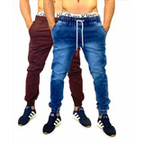 Kit 2 Calça Masculina Jeans Jogger