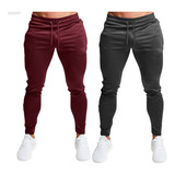 Kit 2 Calça Moletom Masculina Slim Academia Treino Corrida