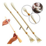 Kit 2 Calçadeira De Sapato Longo 50cm Mãozinha Coçar Costas