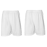 Kit 2 Calção Short De Futebol Academia Corrida Bermuda Shorts Branco XGG 