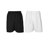 Kit 2 Calção Short De Futebol Academia Corrida Bermuda Shorts Preto E Branco PP 