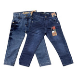 Kit 2 Calças Jeans Bebê Menino Criança Skinny Infantil Lycra