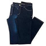 Kit 2 Calças Jeans Masculina Tradicional -48- Azul Escuro C-Azul Médio-