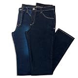 Kit 2 Calças Jeans Masculina Tradicional 38 Azul Escuro C Azul Médio 