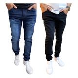 Kit 2 Calças Jeans Sarja Masculina Skiny