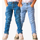 Kit 2 Calças Jeans Skinny Social Infantil Menino 2 A 16 Anos