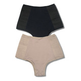 Kit 2 Calcinha Cinta Modeladora Culote Afina Cintura Barriga