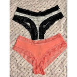 Kit 2 Calcinha Victorias Secret Cheeky Original Biquini L24