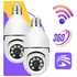 Kit 2 Câmera Lâmpada Wifi  Giratória Full Hd 360 Cor Branco
