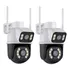 Kit 2 Câmera Segurança Ip A28 Prova D'agua 6mp App Yoosee Cor Branco/preto