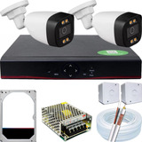 Kit 2 Cameras Segurança Acesso Celular Dvr 4ch Day Night 